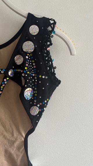 Malla patinaje artístico con pedrería