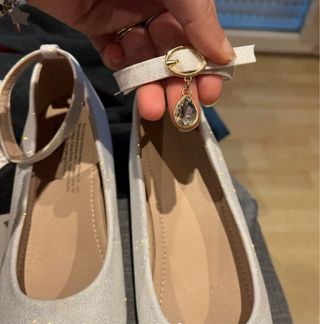 Scarpe bambina bianche glitter 22centimetri