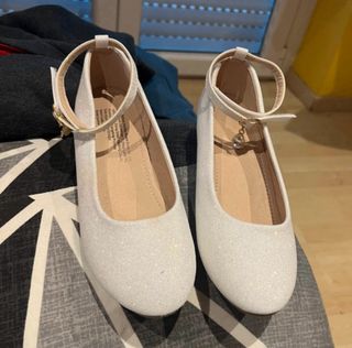 Scarpe bambina bianche glitter 22centimetri
