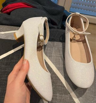 Scarpe bambina bianche glitter 22centimetri