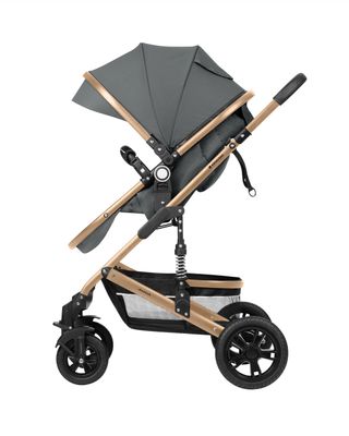 Carrito Bebé Amaia Gris 2en1 Asiento Transf.