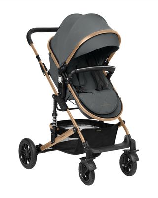Carrito Bebé Amaia Gris 2en1 Asiento Transf.