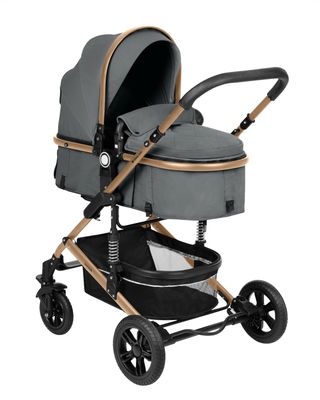 Carrito Bebé Amaia Gris 2en1 Asiento Transf.