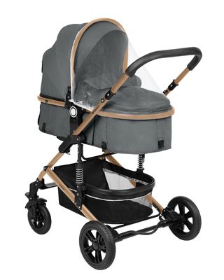 Carrito Bebé Amaia Gris 2en1 Asiento Transf.
