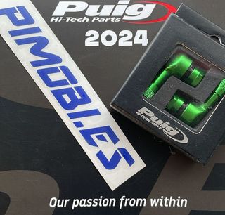 Válvulas Puig acodadas para moto (colores, nuevas)