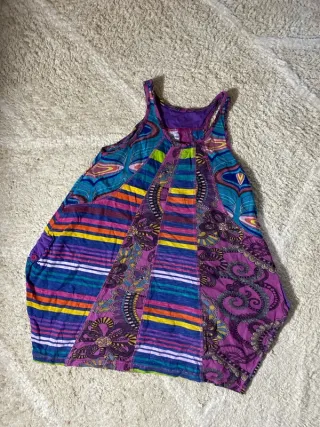 Blusa camiseta retro multicolor talla única