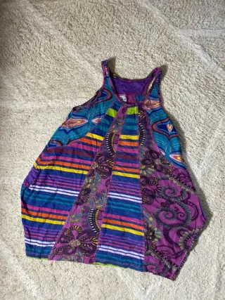 Blusa camiseta retro multicolor talla única