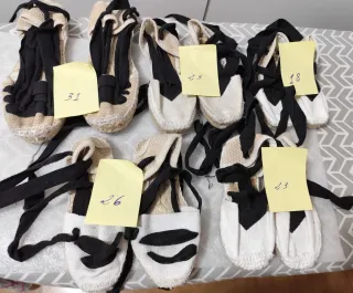 Espardeñas varias tallas beige y negro