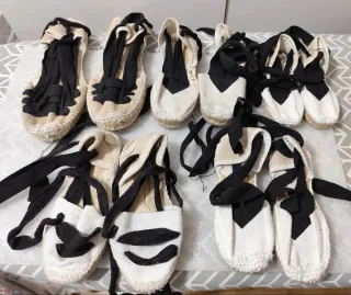 Espardeñas varias tallas beige y negro