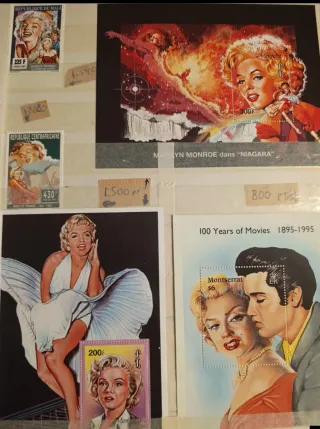 Sellos Marilyn Monroe rara colección