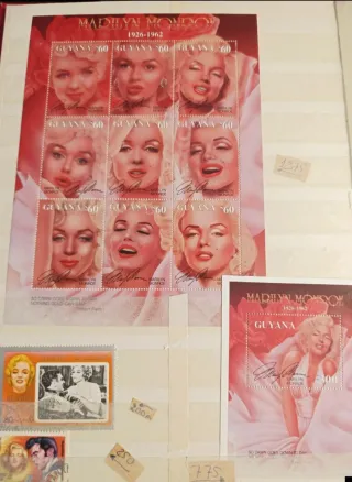Sellos Marilyn Monroe rara colección