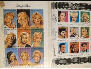 Sellos Marilyn Monroe rara colección