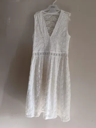 Vestido encaje blanco Talla L/XL