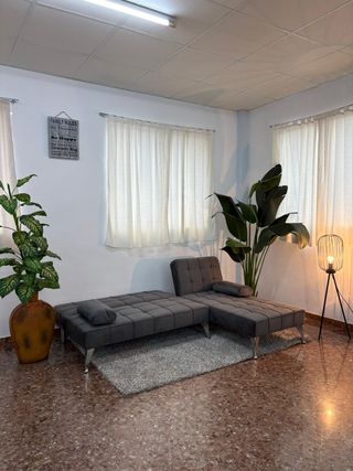 Sofá chaise longue gris tercipelo nuevo