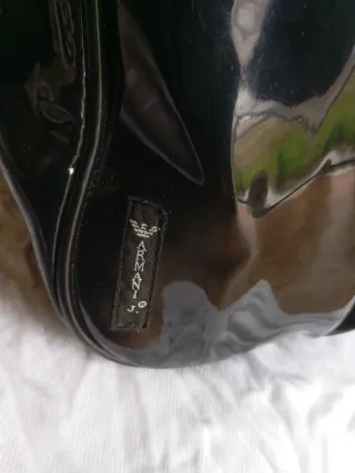 Bolso Armani Jeans Negro Charol