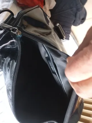 Bolso Armani Jeans Negro Charol