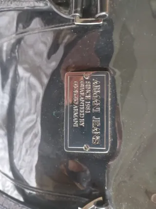 Bolso Armani Jeans Negro Charol