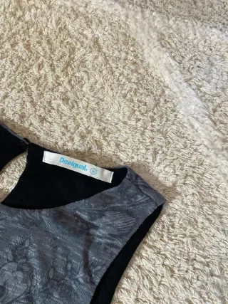 Vestido Desigual estampado mandala gris M