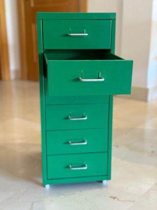 Mueble archivador verde 6 cajones