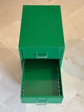 Mueble archivador verde 6 cajones