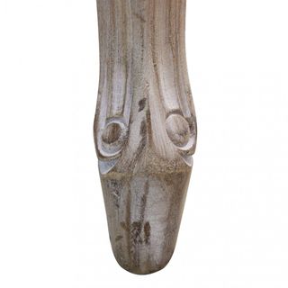 Sedia Vintage Country Tessuto Grigio Legno 86cm