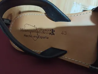 Abarca Menorquina Talla 43 Negra