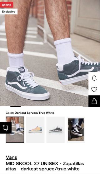 Zapatillas Vans Mid Skool 37 Talla 38.5