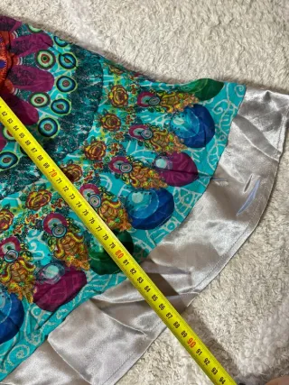 Vestido Desigual azul multicolor retro