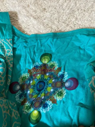 Vestido Desigual azul multicolor retro