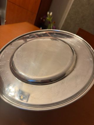 Piatto da portata in metallo argentato
