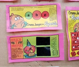 CROMOS LA RUPERTA TV UN DOS TRES RASCA PREMIO 1991