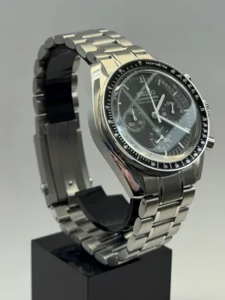 Seiko Mod Speedmaster Negro