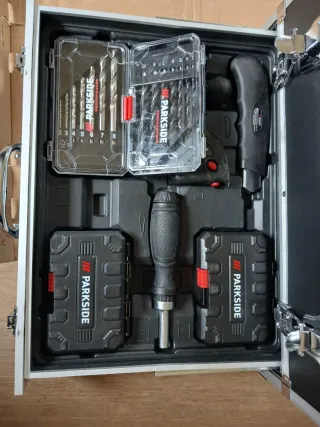 Set Taladro Percusión Parkside PSBSAP 20-LI D4