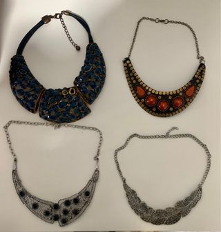 Lote 4 Collares Grandes Mujer