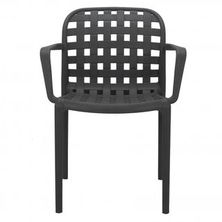 Sedia Impilabile in Polipropilene Antracite Bar