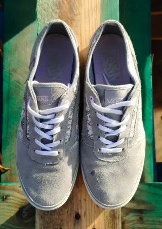 Zapatillas Vans Talla 40 Flores Grises