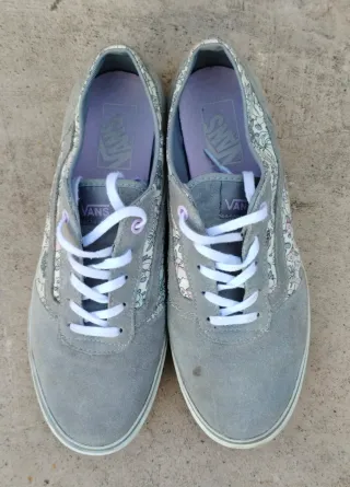 Zapatillas Vans Talla 40 Flores Grises