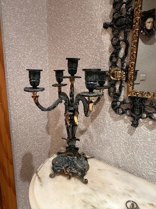 Conjunto entrada espejo y candelabros