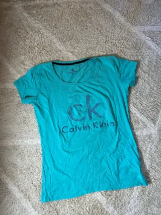 Camiseta Calvin Klein Azul Y2K Talla XL