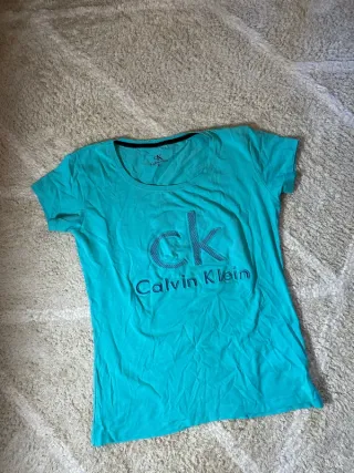 Camiseta Calvin Klein Azul Y2K Talla XL