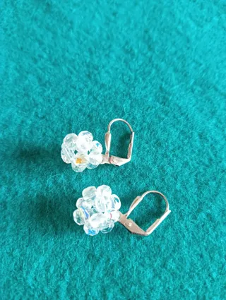 Pendientes vintage plata y cristal