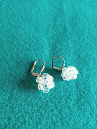 Pendientes vintage plata y cristal