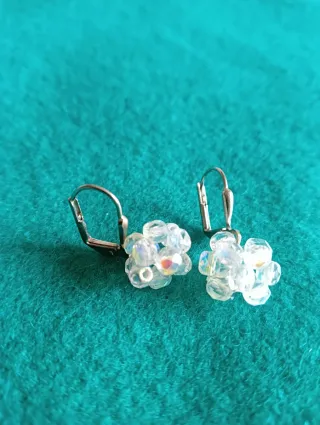 Pendientes vintage plata y cristal