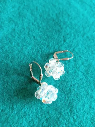 Pendientes vintage plata y cristal