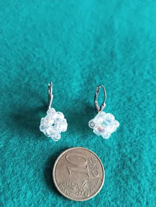 Pendientes vintage plata y cristal