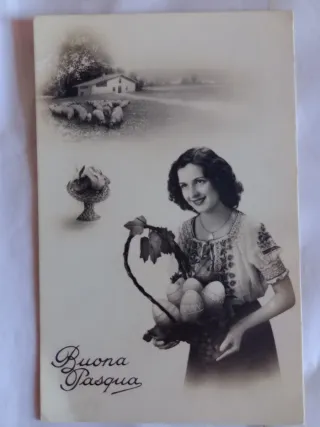 Cartoline Pasquali Vintage - 6 pezzi