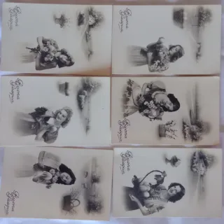 Cartoline Pasquali Vintage - 6 pezzi