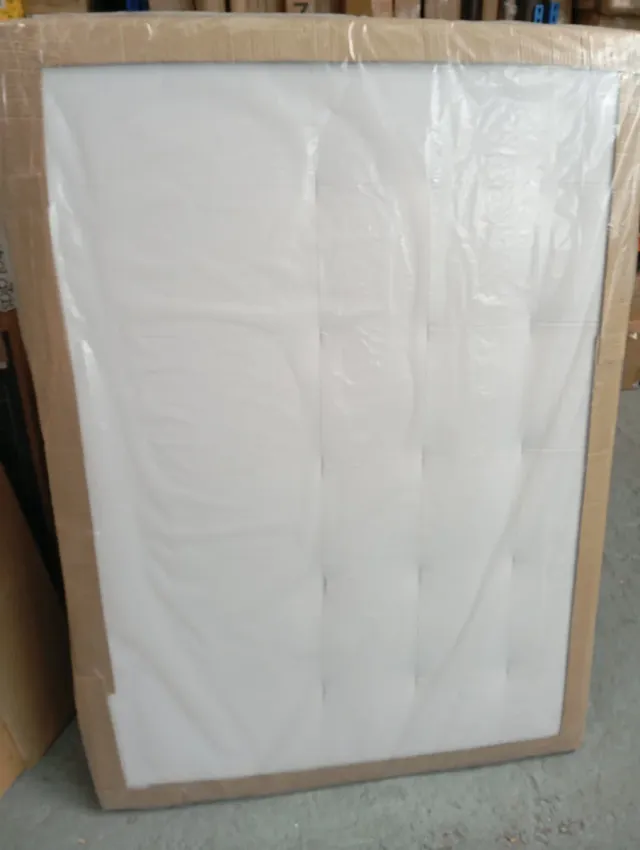 Cabecero Dinamarca Imbottito in Pelle Sintetica Bianca