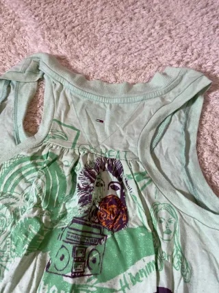 Camiseta sin mangas Desigual verde XS