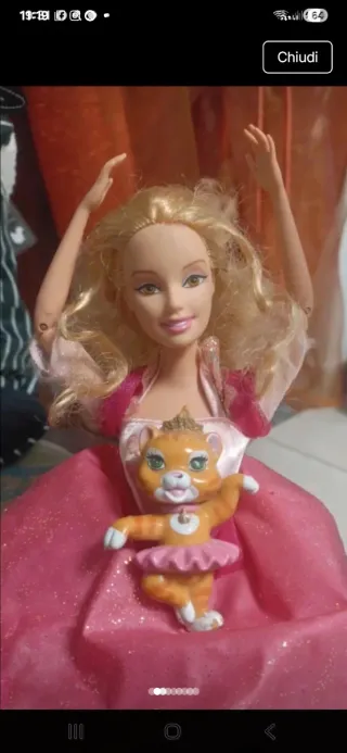 Barbie con gattino ballerina
